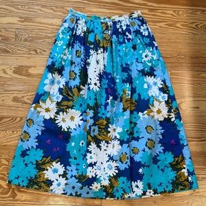 Floral handmade cotton skirt